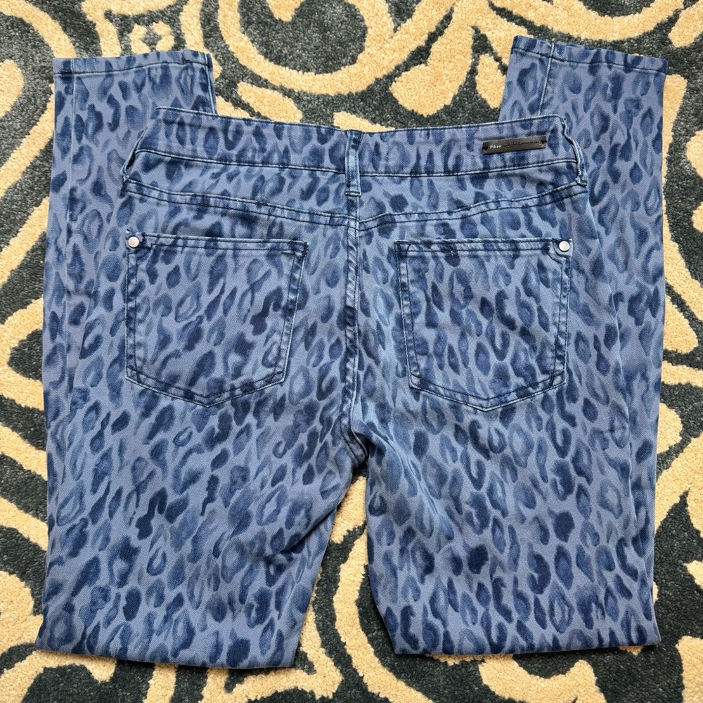 Pilcro and the Letterpress Blue Animal Print Skinny Jeans - Picture 6 of 9